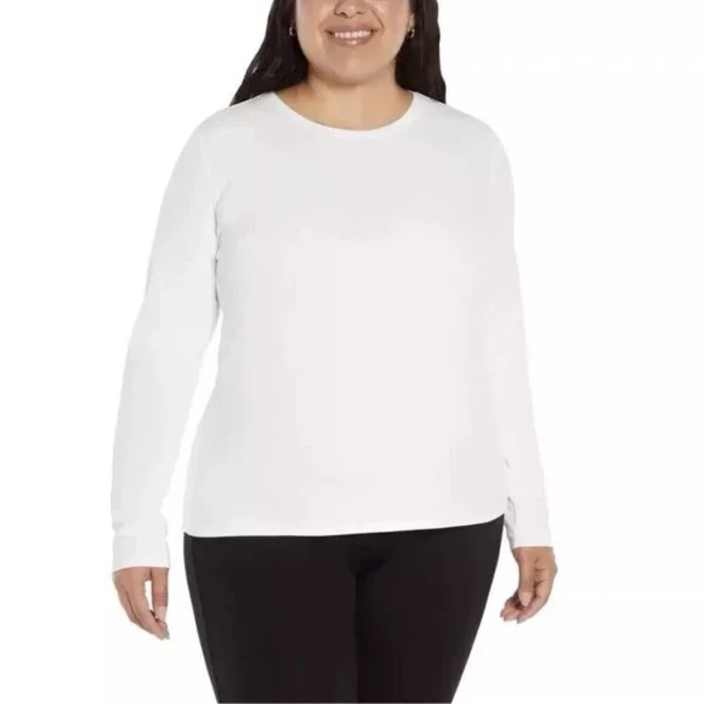 NWT Banana Republic Women 2 Pack Long Sleeve Crewneck White Size M $65 11HL146
